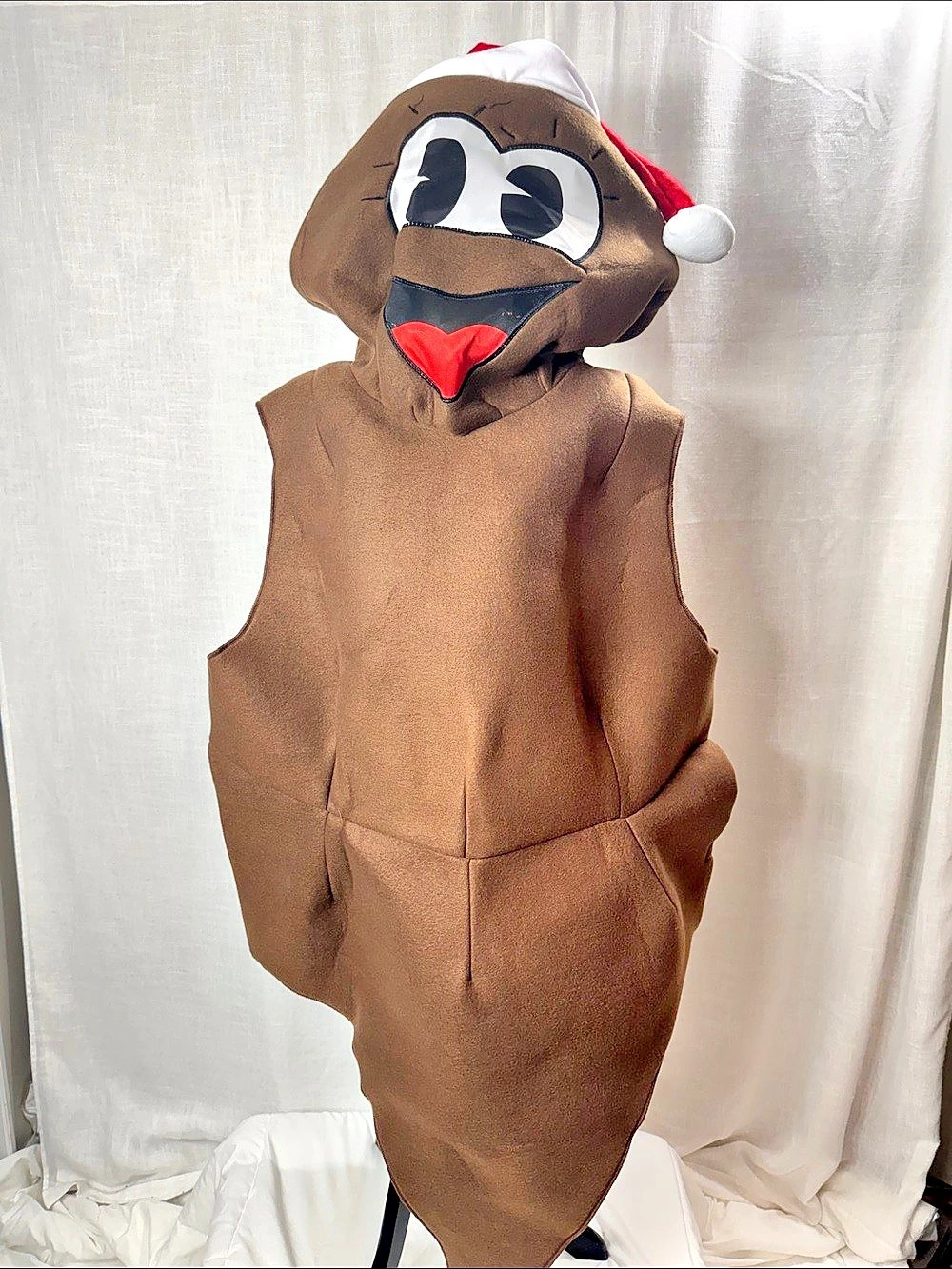 South Park Mr. Hankey Adult One Size Costume Brown Red Like New